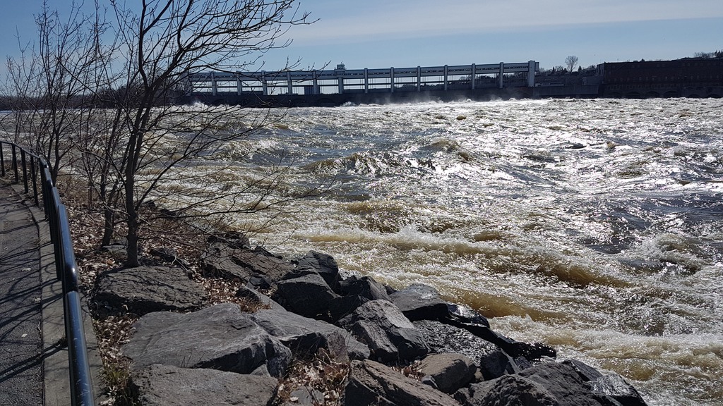 Parc de la Visitation.  Des Prairies River during spring 2017. 2 km from home
