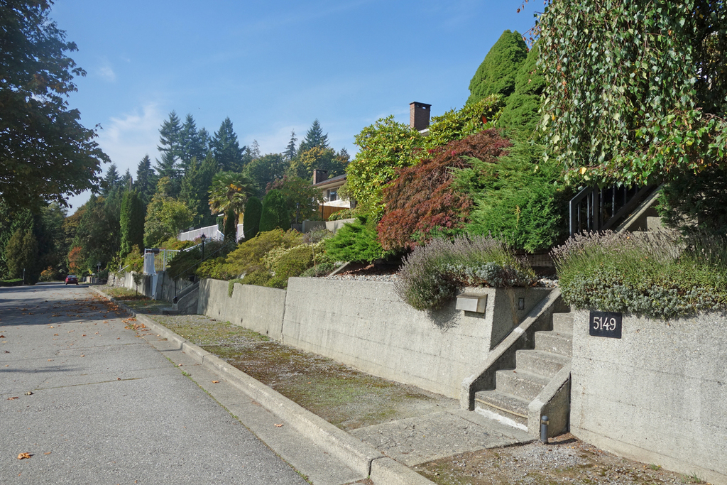 Street and steps to house