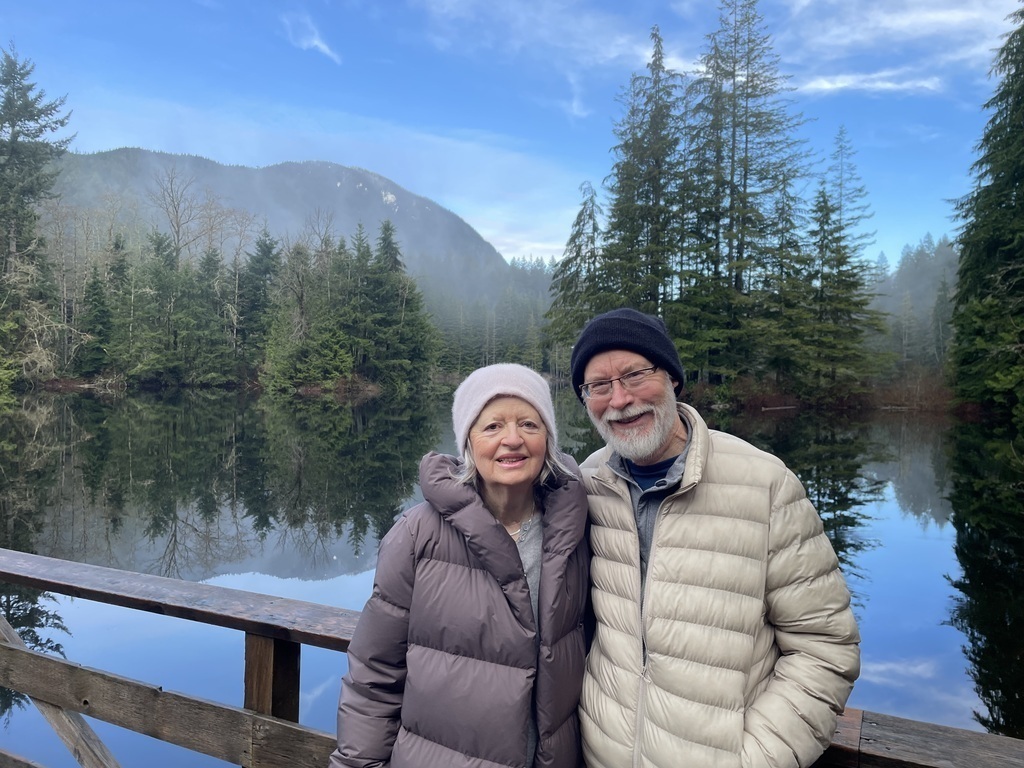 Olivette and Glenn. At Rice Lake, 2 km from our home, in December, 2025. 