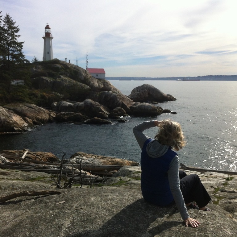 Lighthouse Park in West Vancouver, a never-logged forest with giant trees, 12 km from our home,