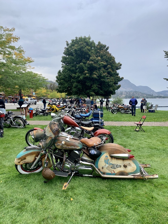 Vintage Motorcycle show in Peachland