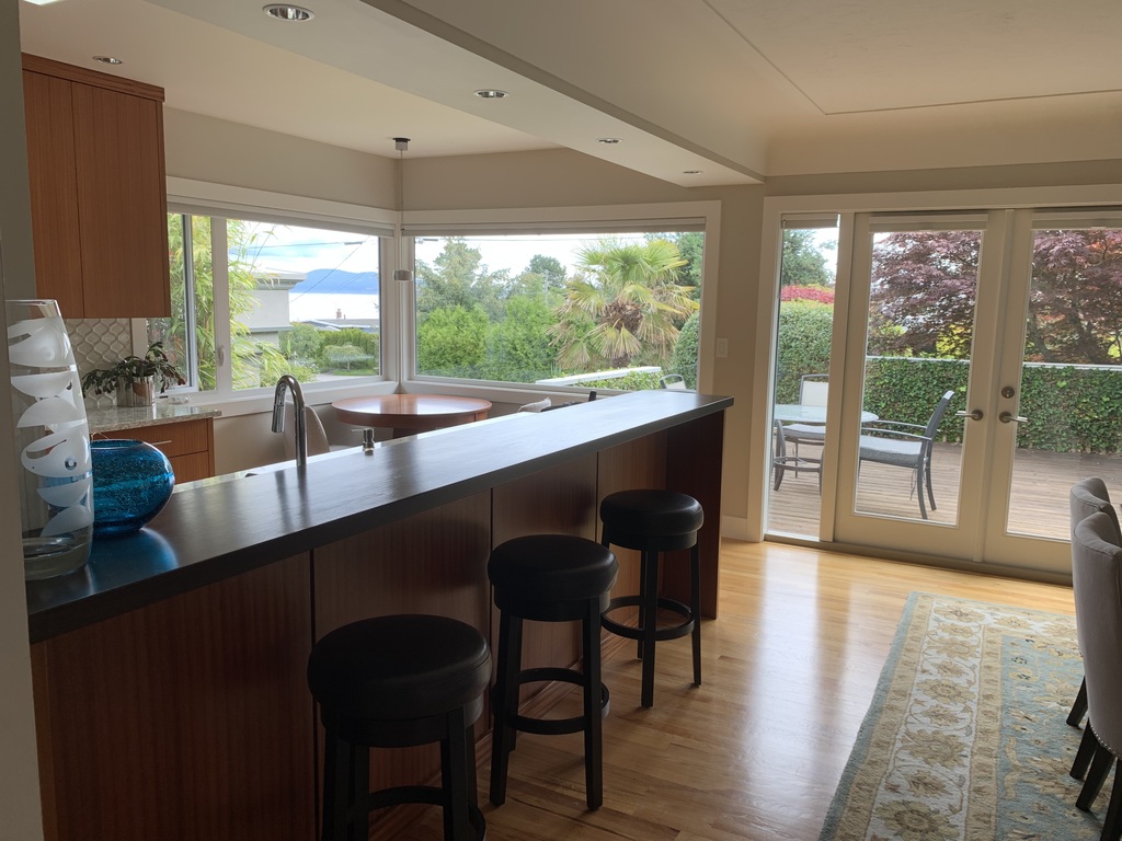 Bar counter looking to front of house