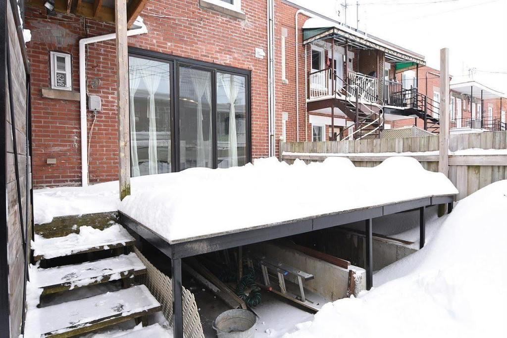Our backyard during winter. Lots of snow for kids to build a castle.