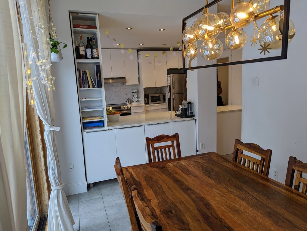 Dining room and kitchen