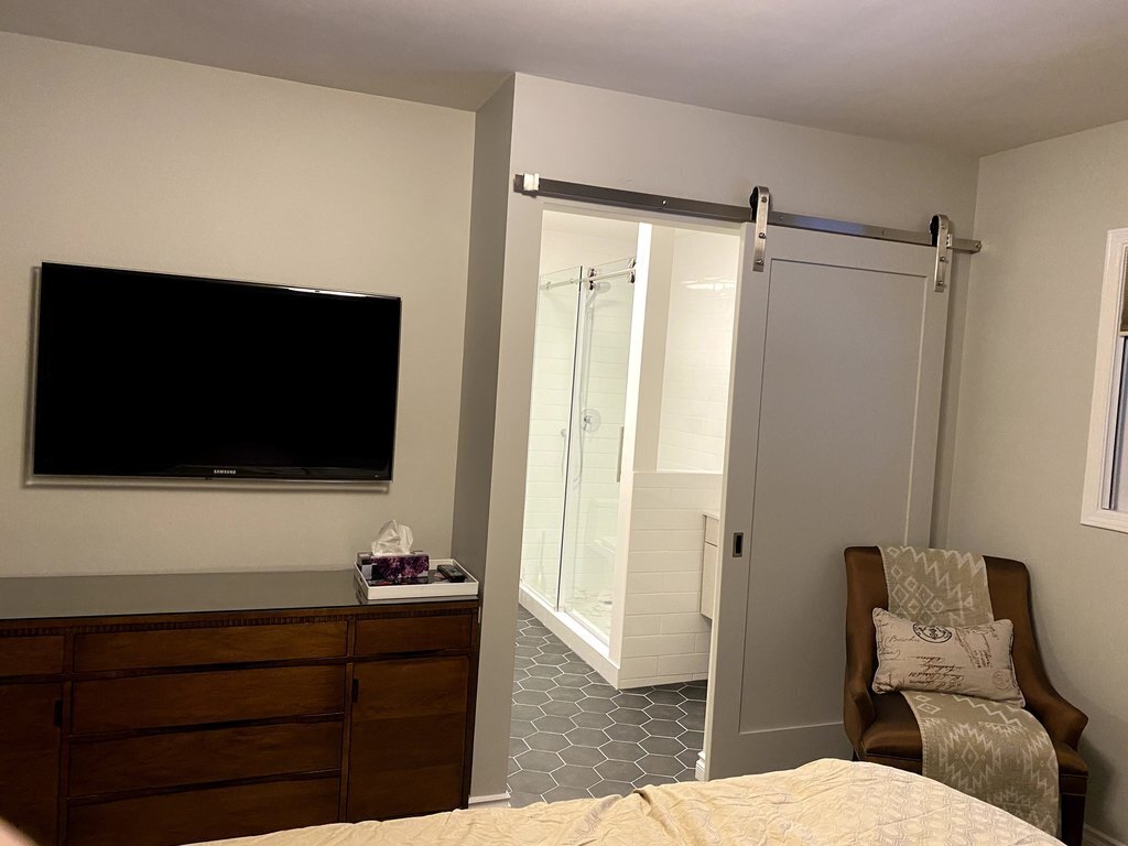 New master bedroom.  16 sq meters.  Renovated January 2021.