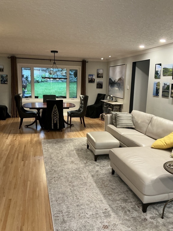 Main floor living room including formal dining room
