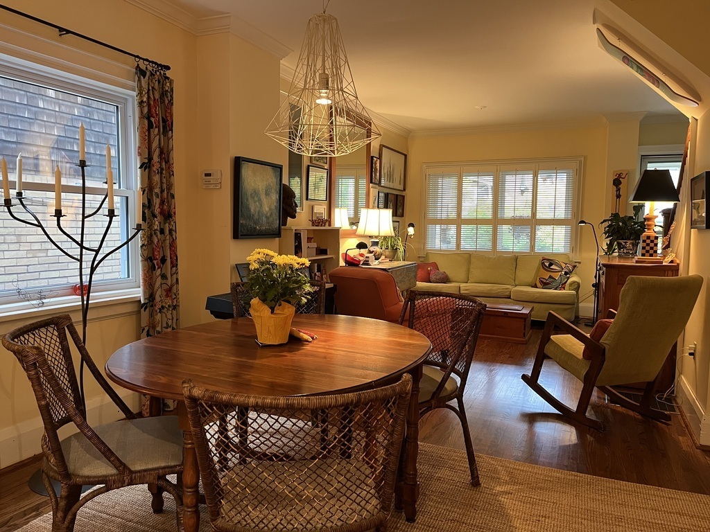 View of living room from dining room