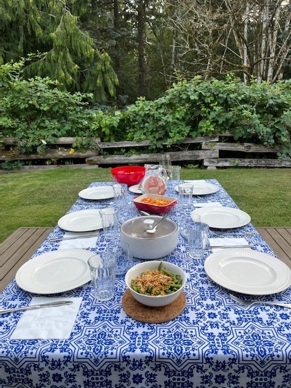 Backyard dining