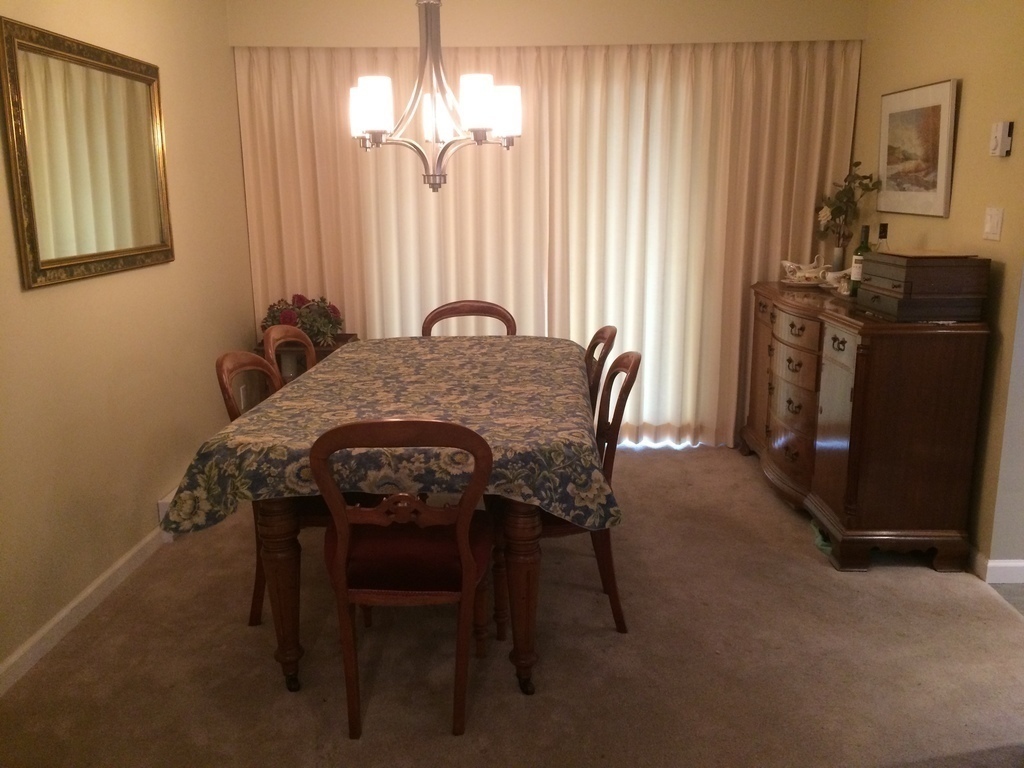 Dining Room with doors onto deck
