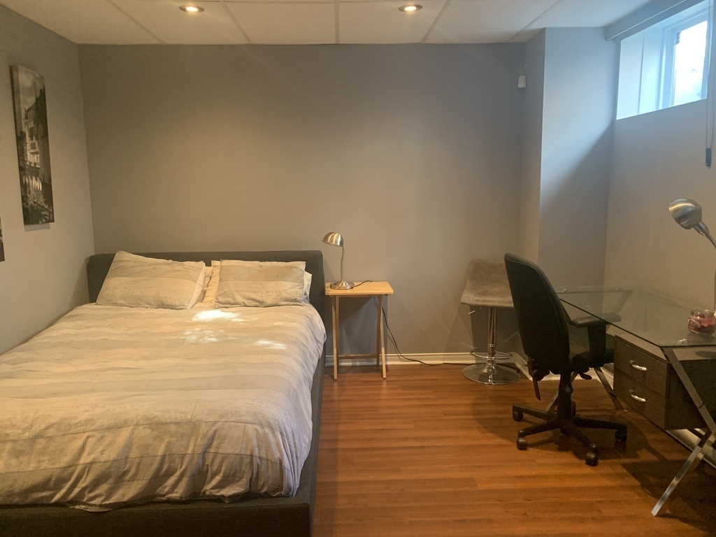 The bedroom in the basement 