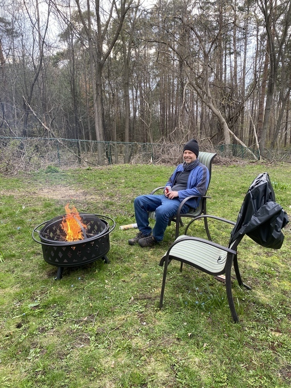 Fireplace in the backyard 