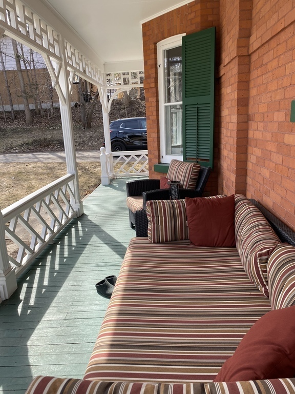 Lots of space on the porch for relaxing 