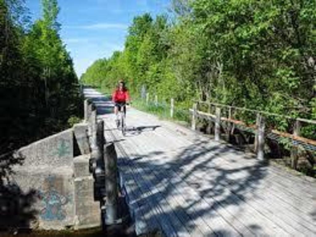 Several “rail trails” for hiking and biking in the surrounding area