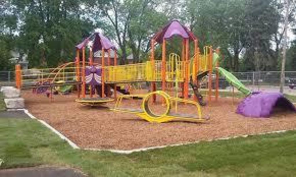 Shear Park is behind our house - a forest, a playground, baseball diamond, and garden plots