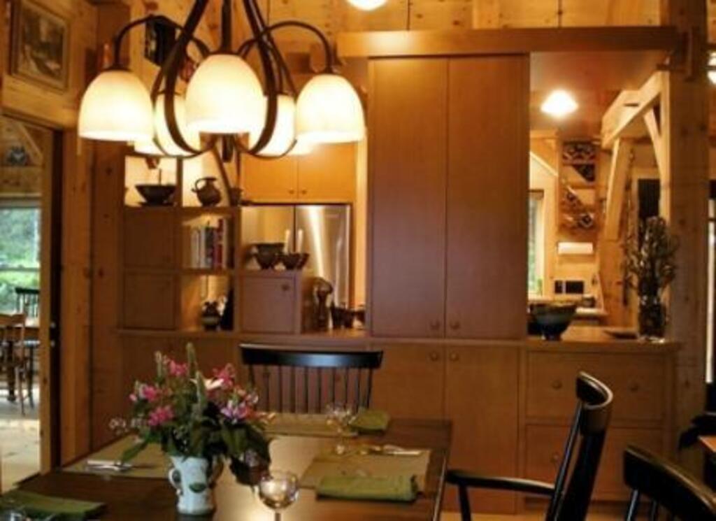 view from dining room to the kitchen