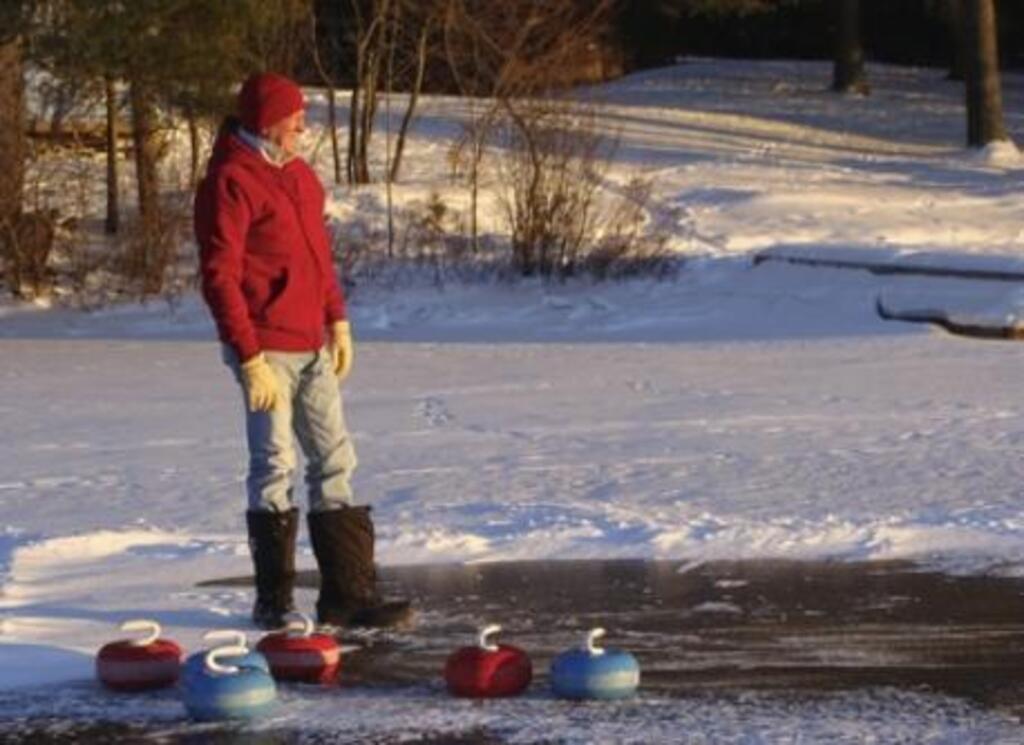 Curling on the lake