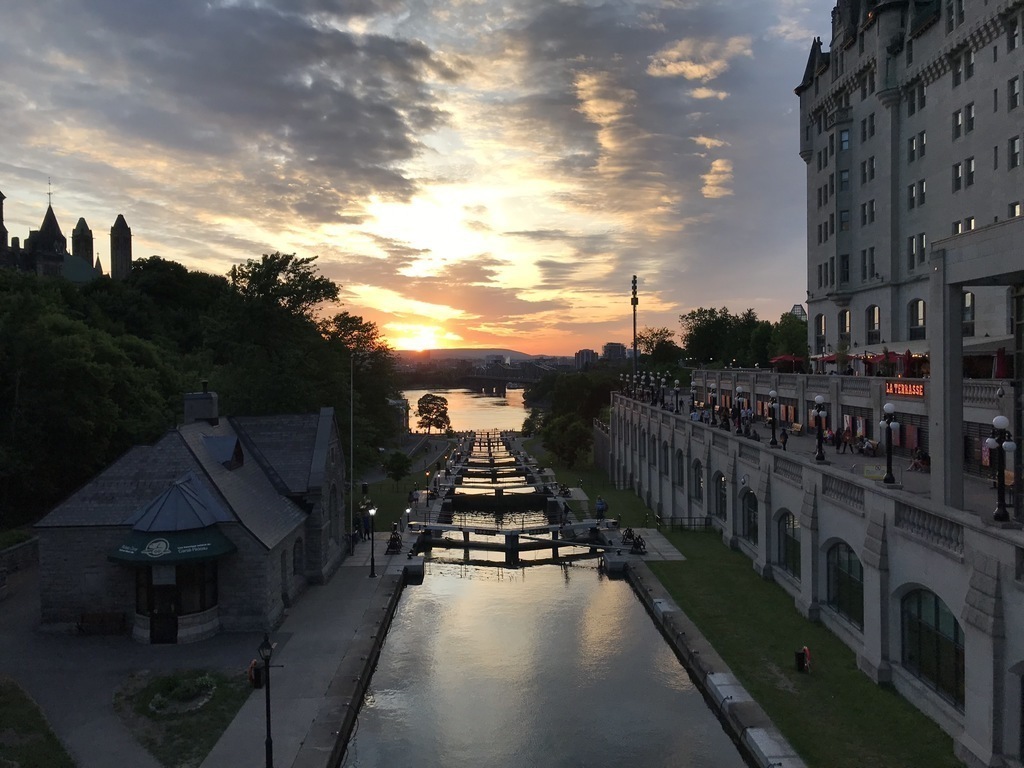 Rideau Canal and the Chateau Laurier, Ottawa