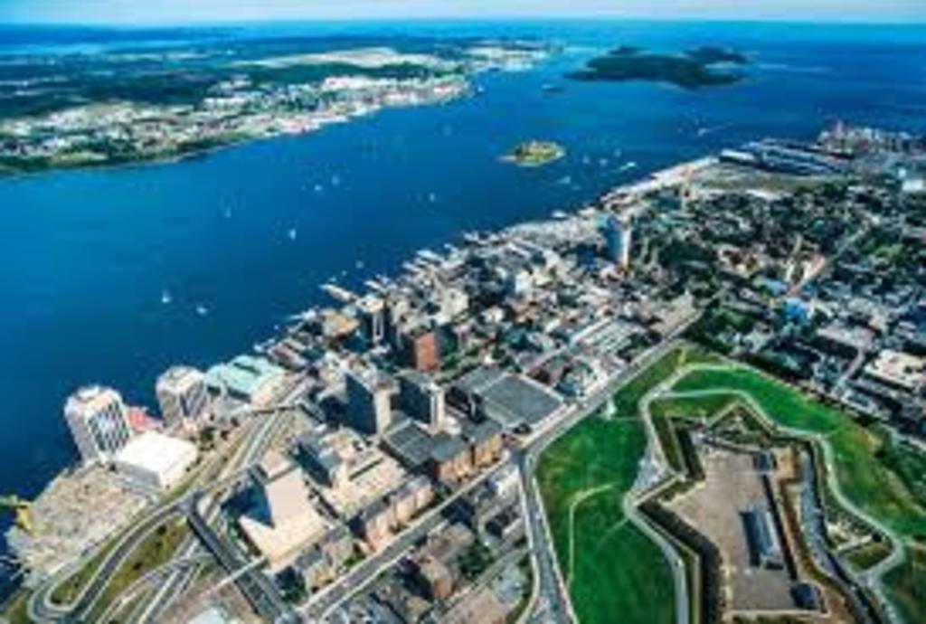 Aerial view of the historic Citadel and downtown core