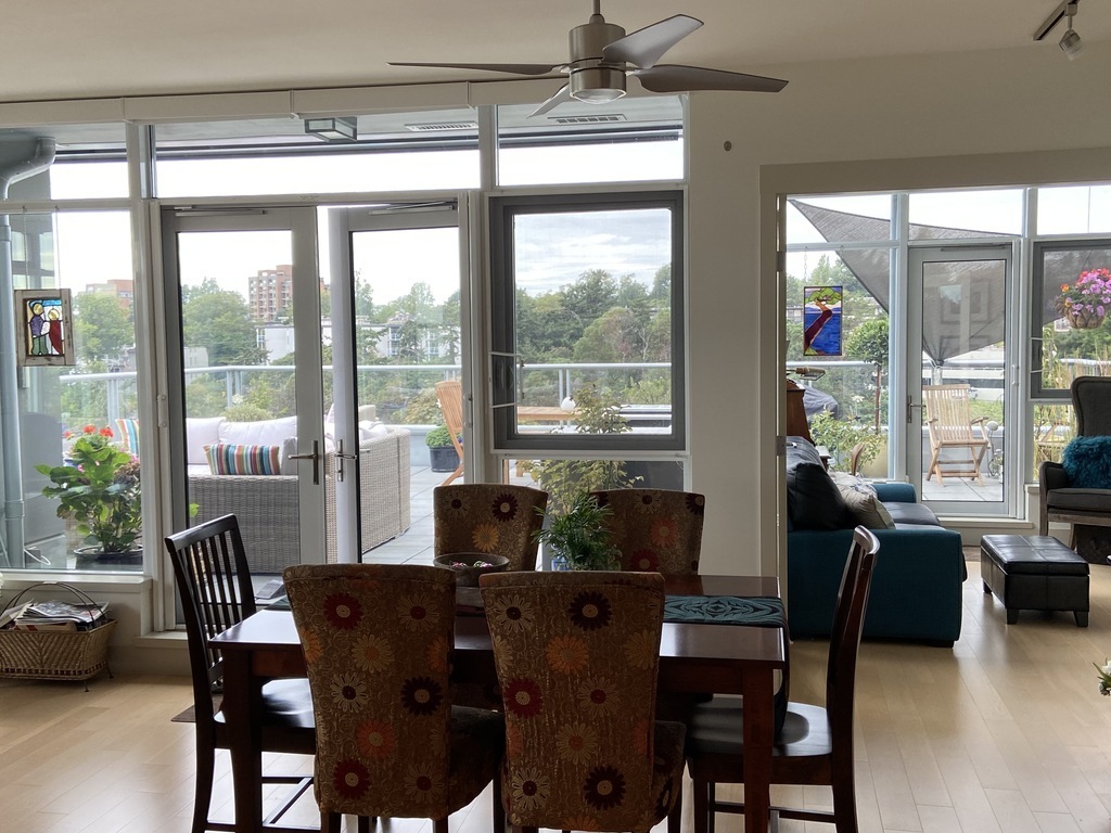 Dining room and den area