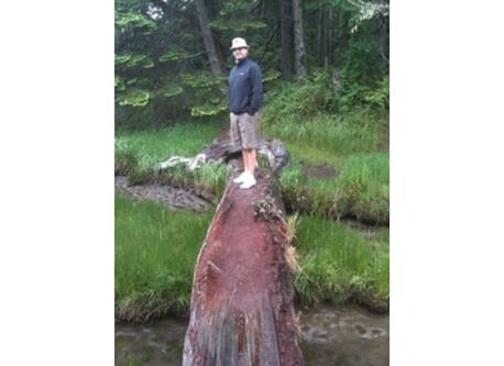 On a trail in an old growth forest about 20 minutes from our home