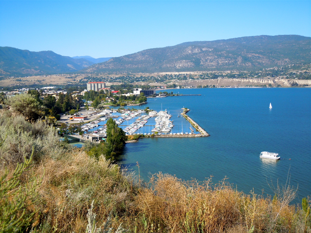 View of Okanagan Beach from KVR Trail