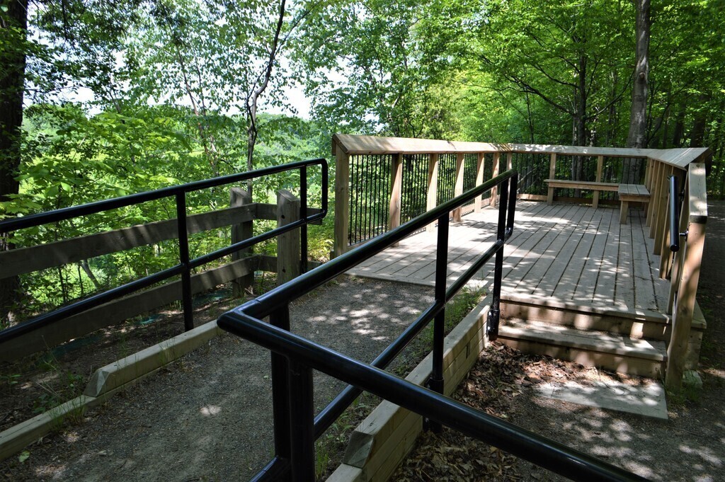 rest station on the walking trail