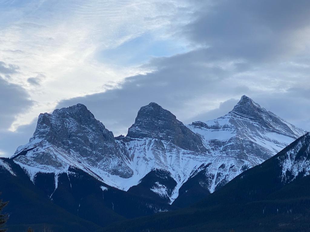 Three Sister Mountains near Canmore Alberta