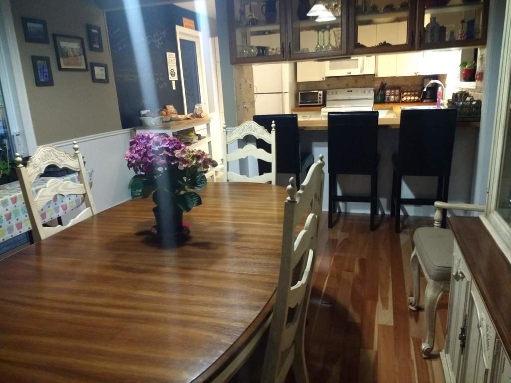 Dining room and kitchen