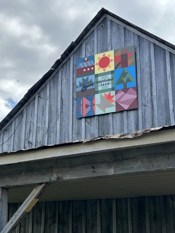 A barn quilt represents our lives as a family. Our children are the 5th generation living in the main house. The property was...