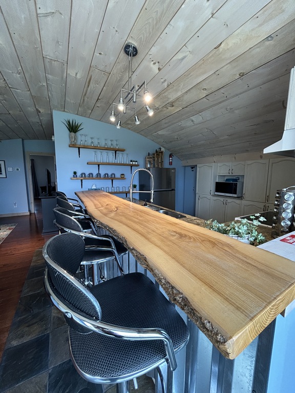 Live edge bar.