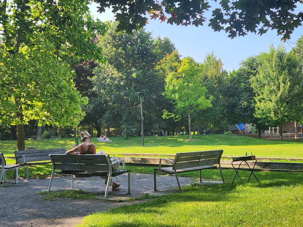 Lovely park at the top of our street