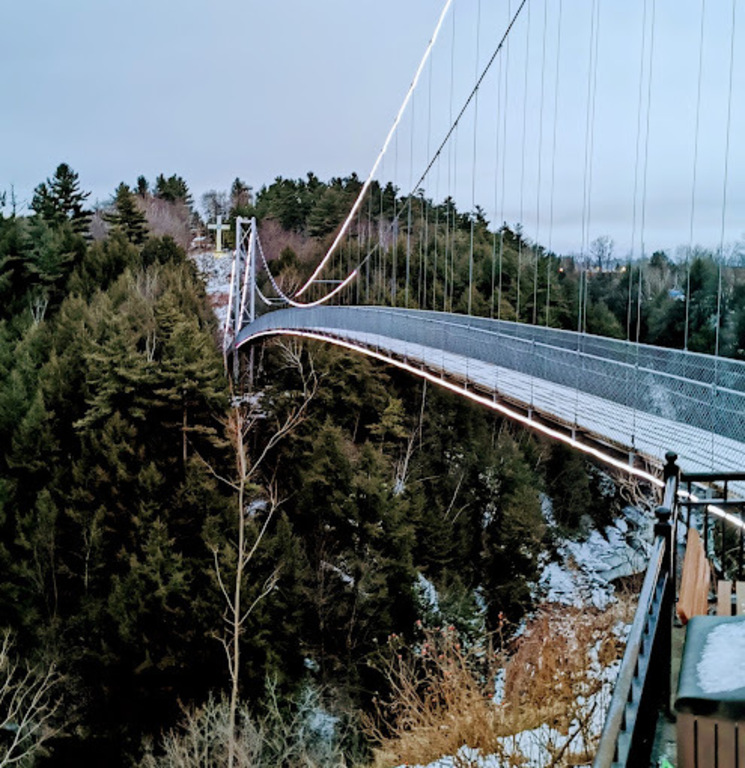 Pont suspendu, parc de la gorge de Coaticook