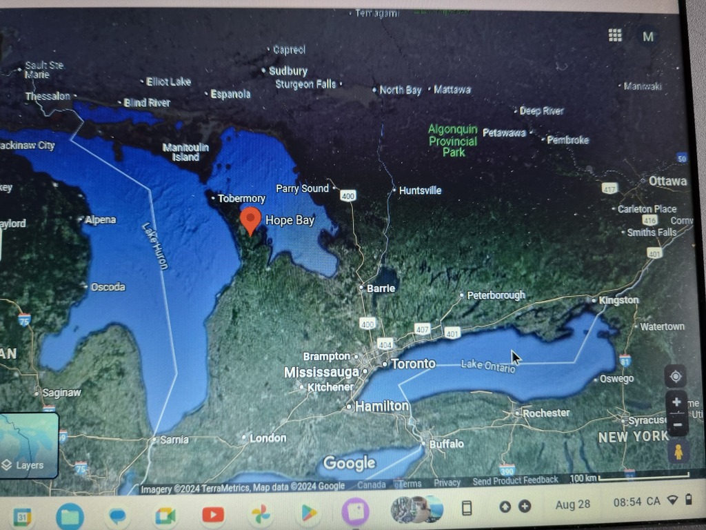 Map showing my location in Southwestern Ontario
