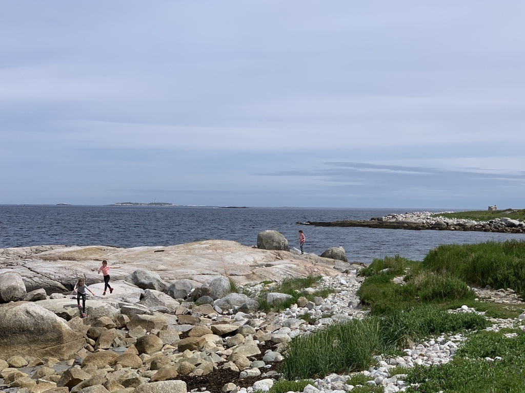 Hiking and exploring the rocks at Crystal Crescent Beach (30 minutes drive)