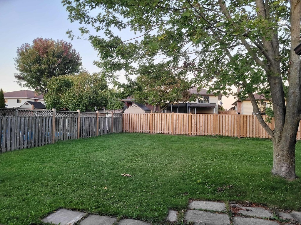 Large fenced in back yard