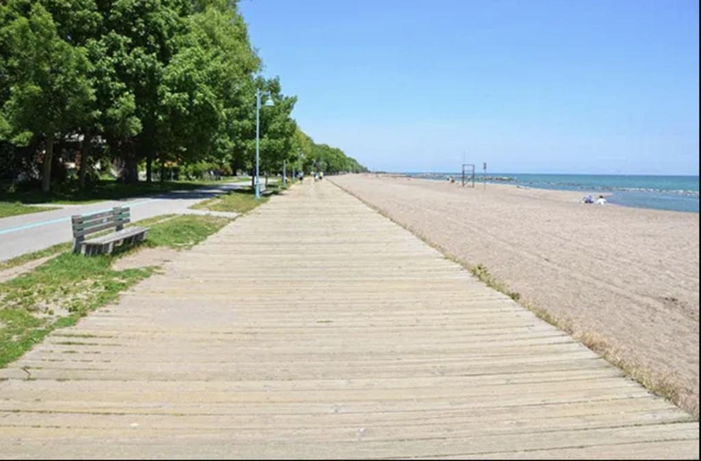 The boardwalk at Kew beach with Blue Flag water for swimming. Just a walk through the ravine from our home. 50 + km of waterf...