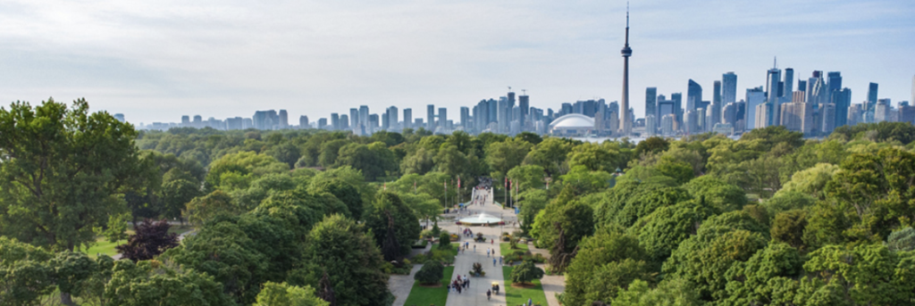 Toronto is a green city with parks, ravines and trails. It rests is on the traditional territory of many indigenous peoples.