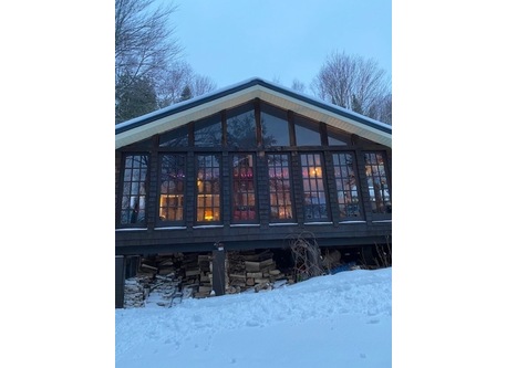 3 season front porch. French doors come out for an open feel.  