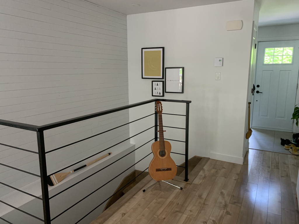 Staircase leading to the studio apartment