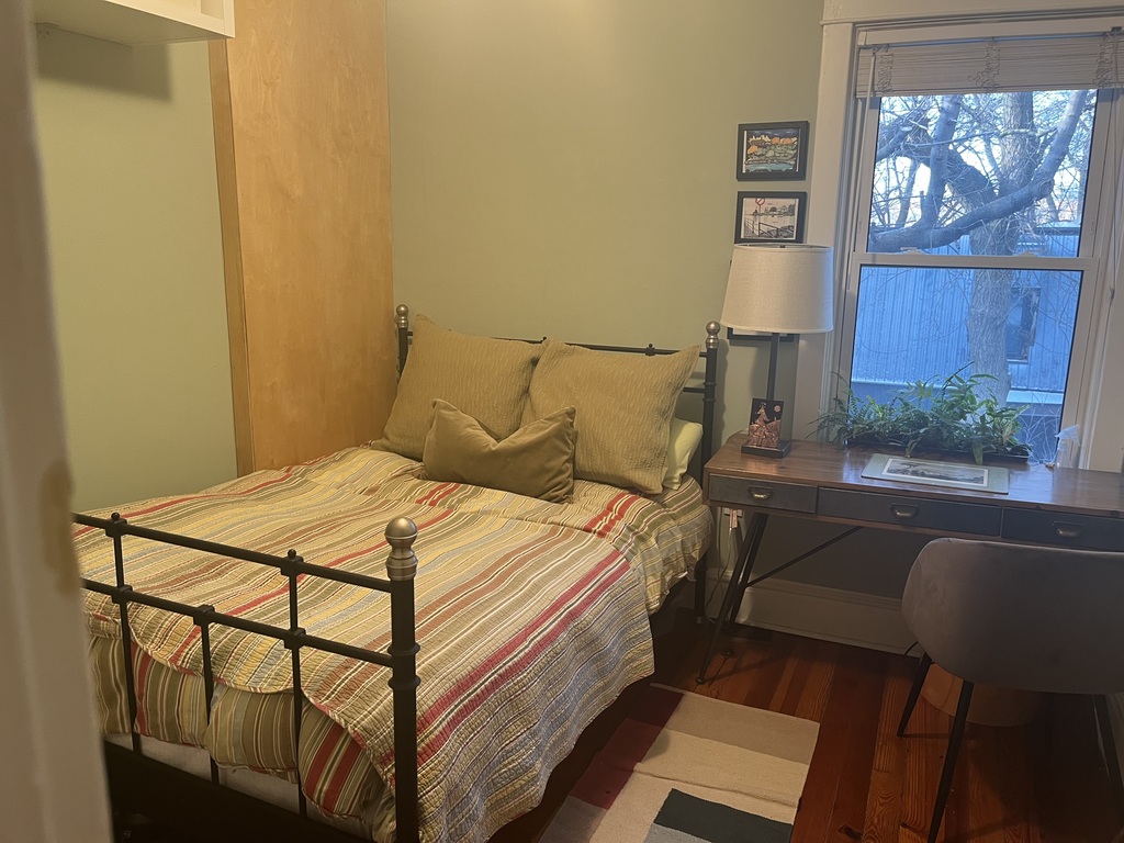 Second bedroom with double bed and work space