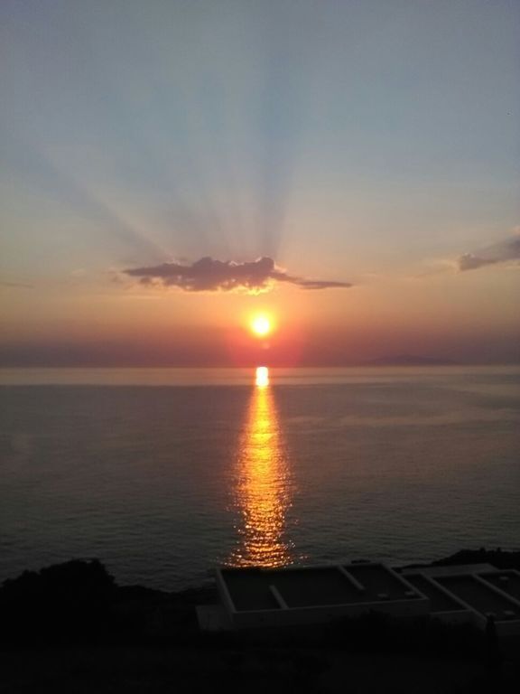 Couché de soleil sur le lac depuis notre maison