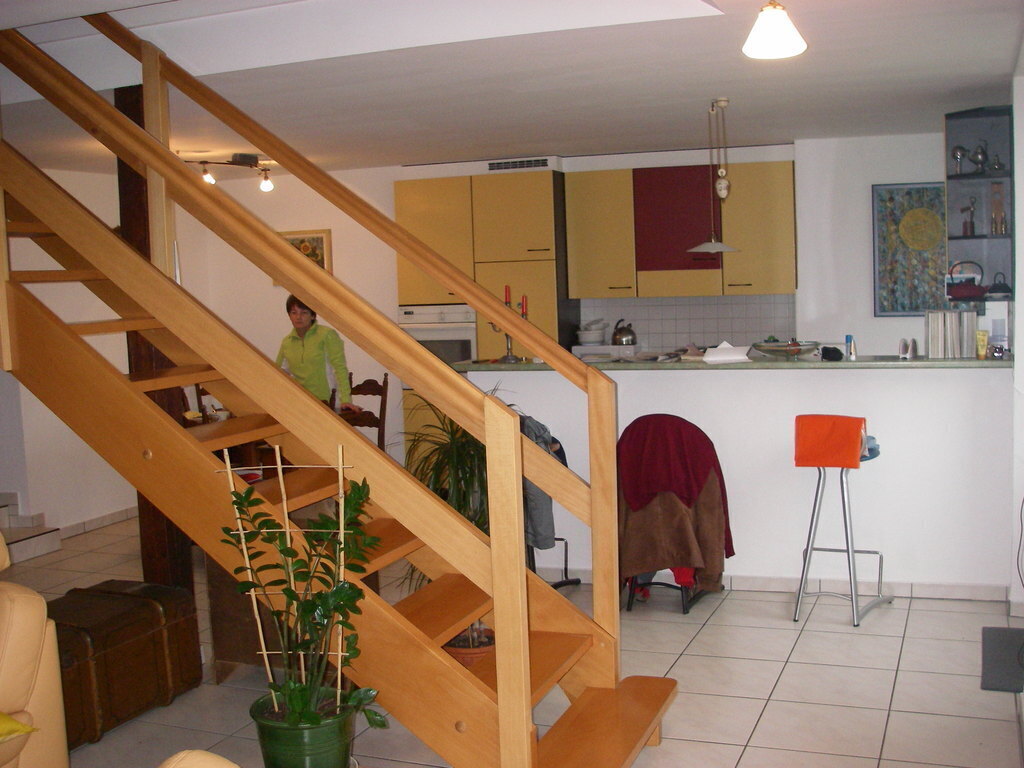 Cuisine et salon au rez