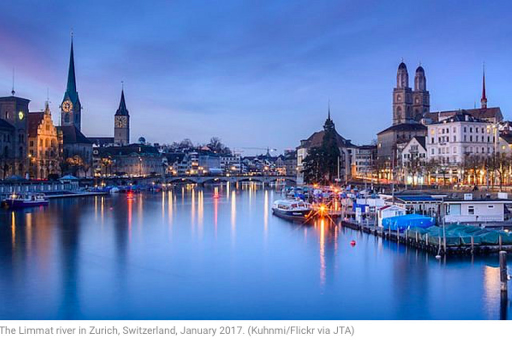 The river Limmat and the historical centre of Zurich