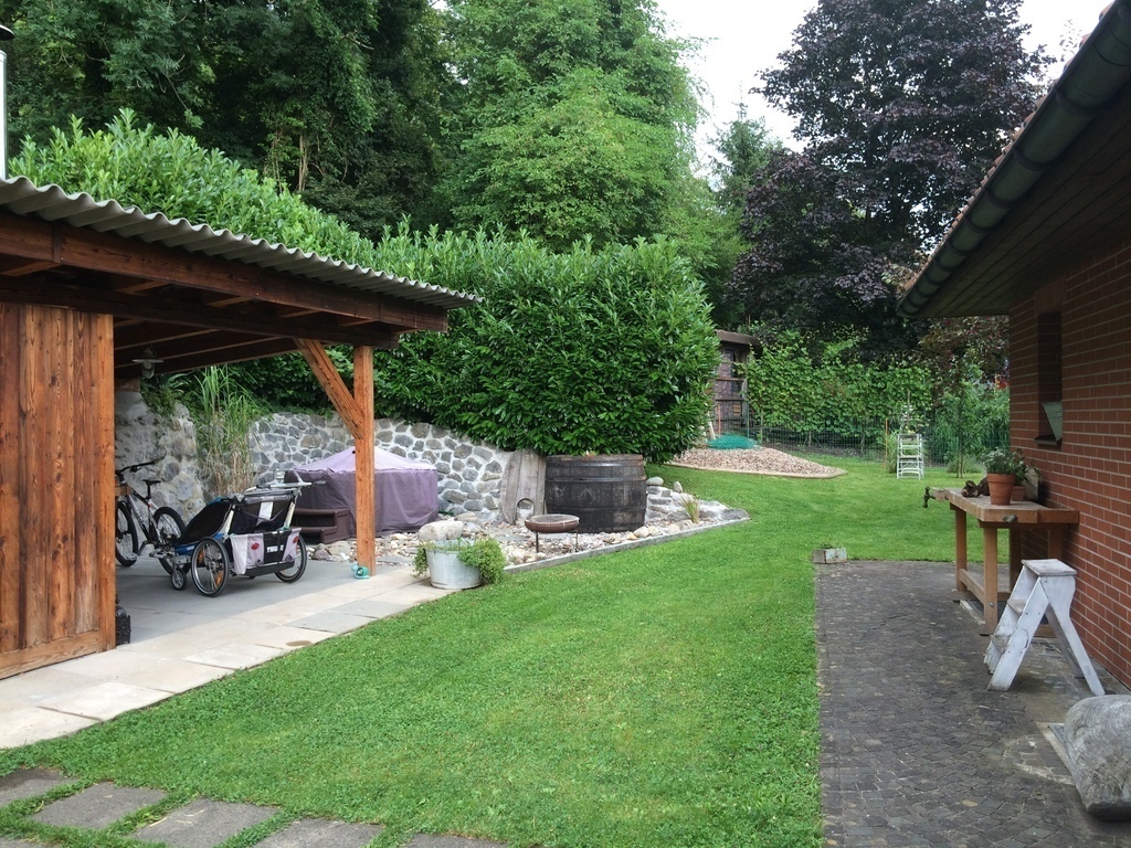 bike shelter and sauna