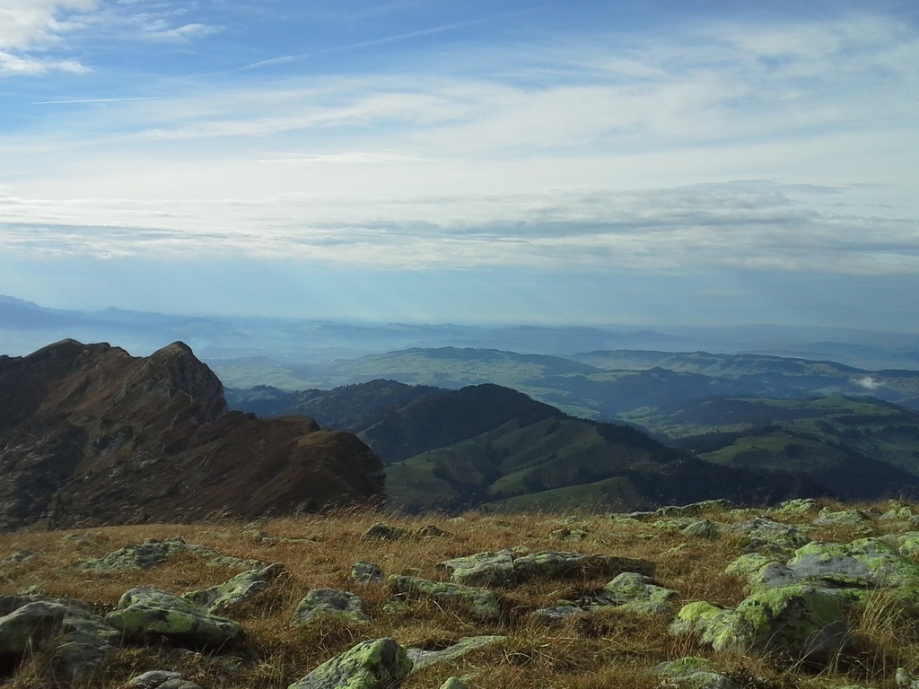 View from a mountain in the alps