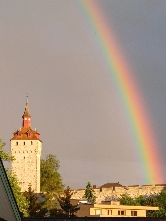 Regenbogen von unserem Balkon / Rainbow from our balcony