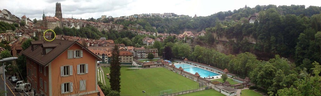 location of the house (marked with circle)