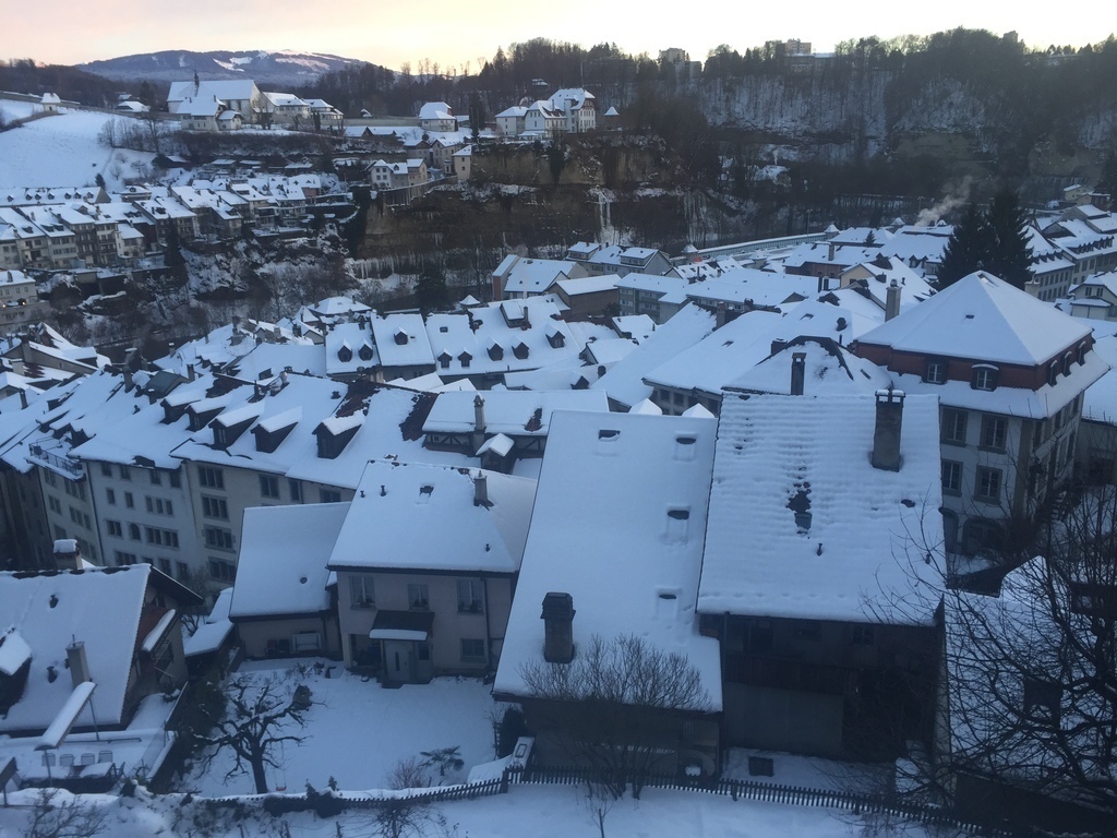 house on a  winter morning