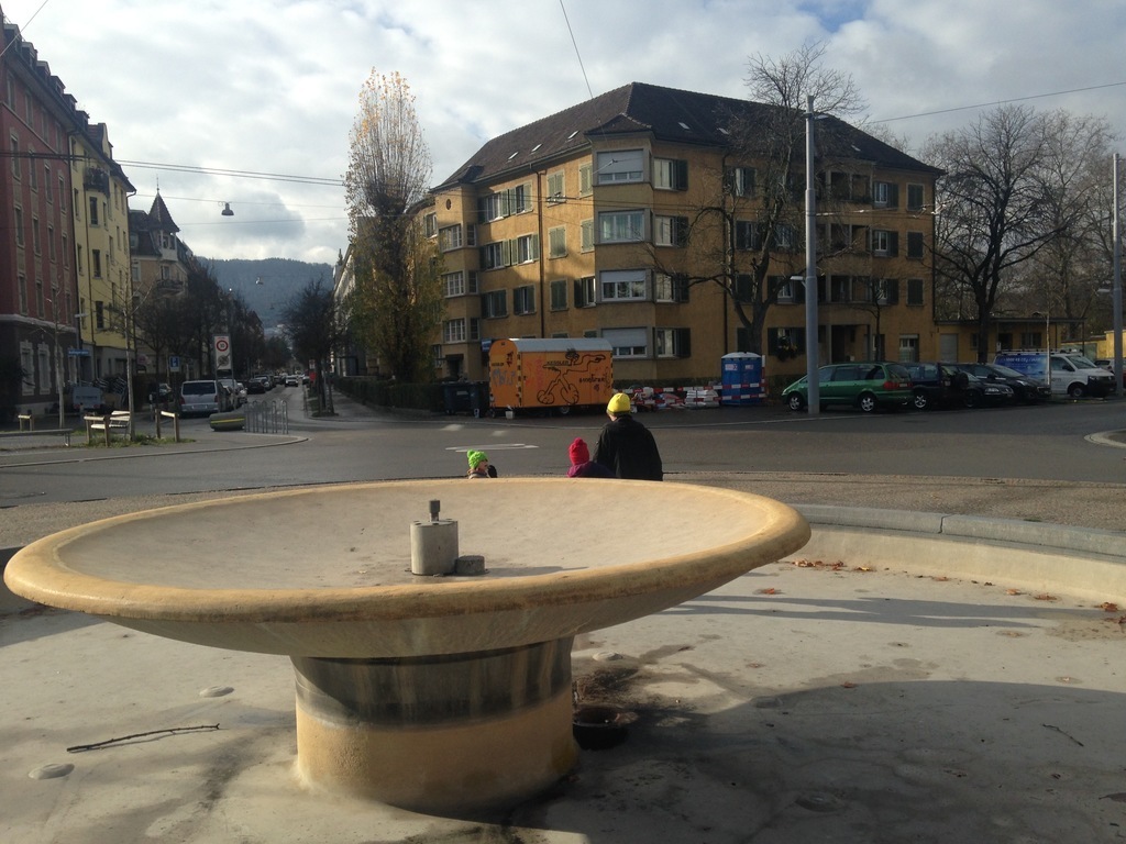 our little square in winter