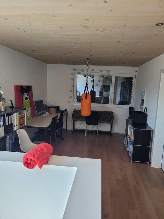 Gallery with computer